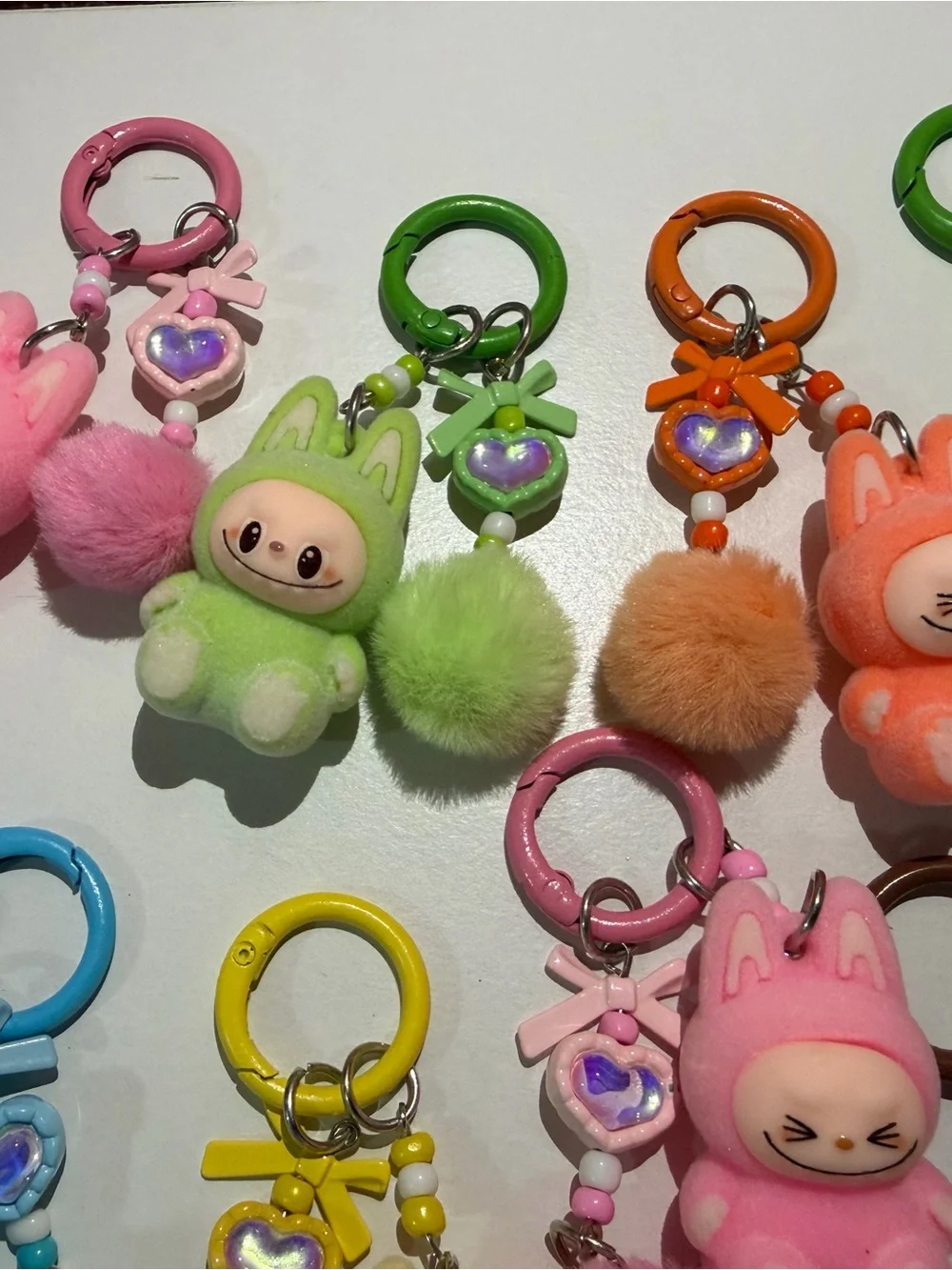 Cute Plush Bunny Keychain Charm – Assorted Colors